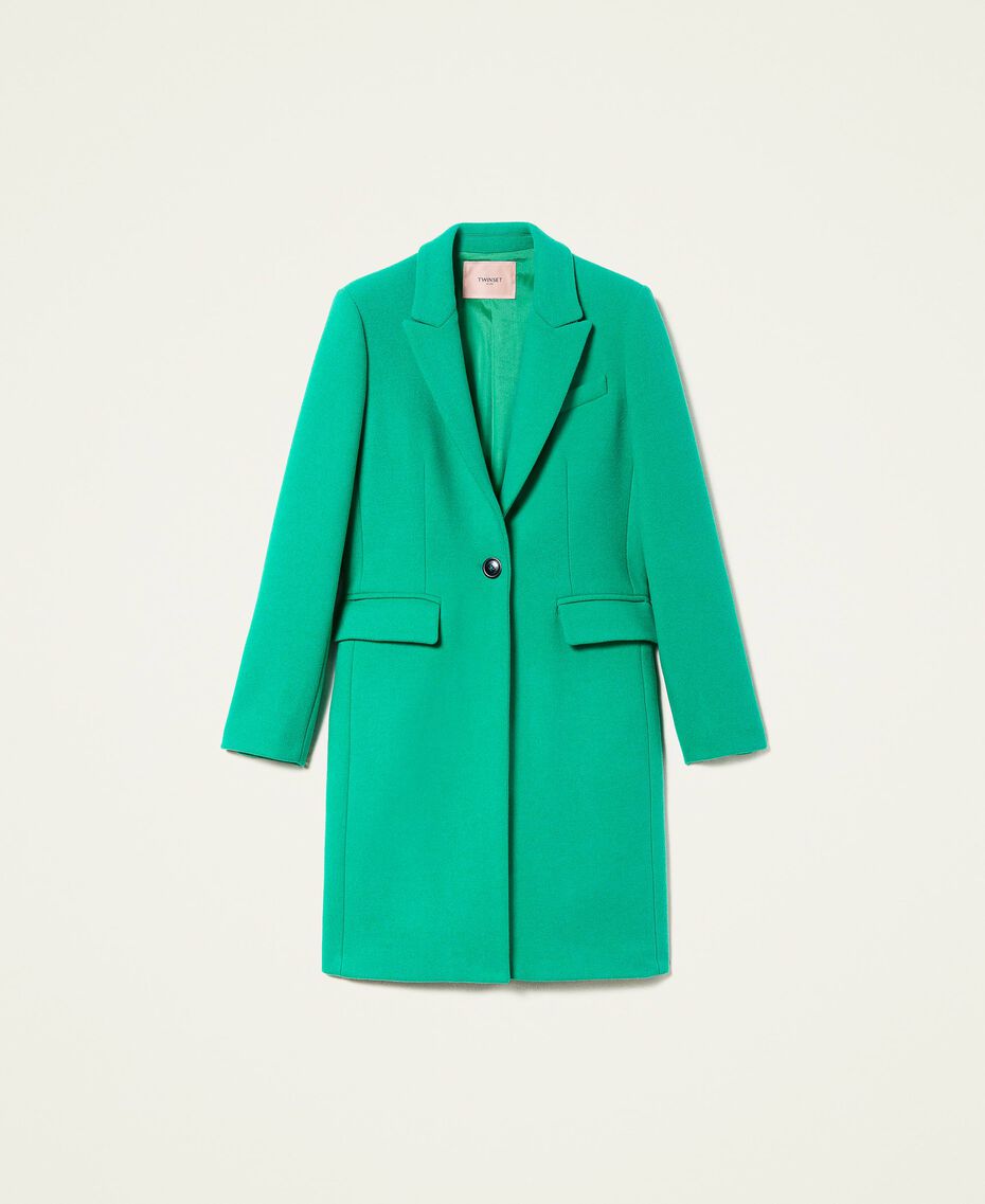 Wool blend coat "Peppermint” Green Woman 222TP2060-0S