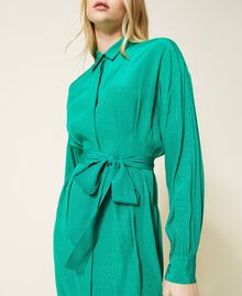 Vestido camisero de jacquard animal print Verde «Pepper Mint» Mujer 222TP2098-05