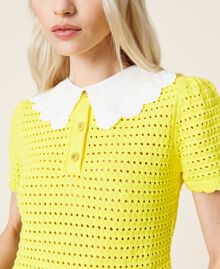 Regular jumper with removable collar Vivid Yellow Woman 221AT3152-06