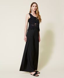 Pantalon ample en twill Noir Femme 221TT2152-02
