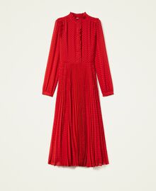 Long polka dot fil coupé dress Poppy Red Woman 222TT2080-0S