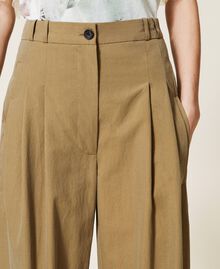 Pantalon en toile de coton recyclé Marron "Rustique" Femme 221AT2402-06