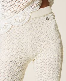 Pantalon en maille avec bandes en crochet Chantilly Femme 221AT3240-06