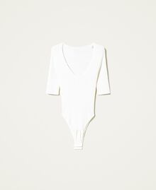 Ribbed seamless bodysuit White Snow Woman 222TP301C-0S