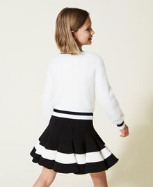 Scuba skirt with rhinestone logo Off White Child 222GJ2142-03