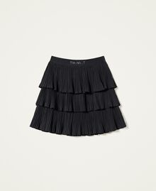 Pleated taffeta skirt Black Child 222GJ2360-0S