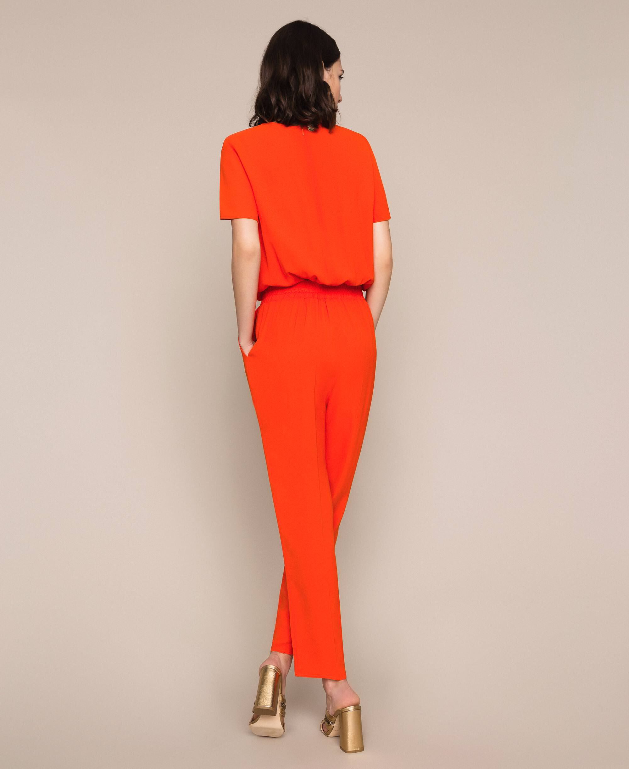 Georgette jumpsuit Woman, Orange | TWINSET Milano