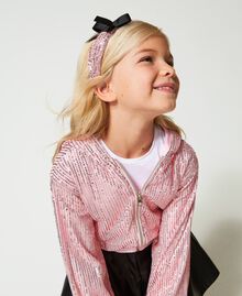 Headband with sequins and logo Pastel Pink Child 231GJ4740-0S