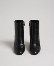 Faux leather ankle boots Black Woman 192MCT030-05