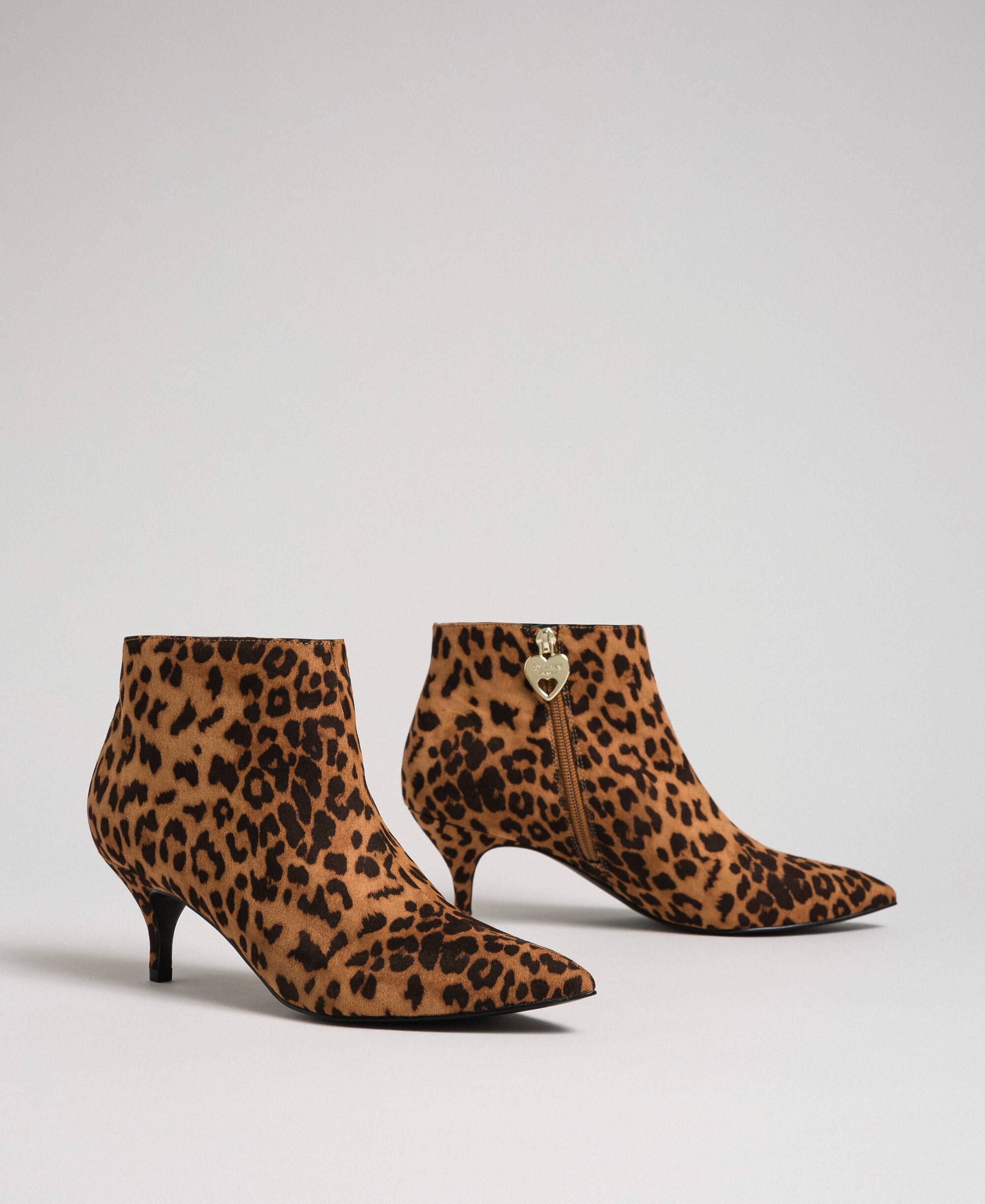 womens animal print ankle boots