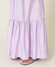 Robe longue en popeline avec volant Violet « Pastel Lilac » Femme 221AT203E-07