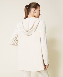 Blazer with removable hood Pale Cream Woman 221AT2531-05