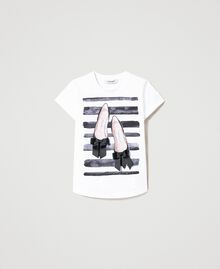 T-shirt avec imprimé rayé et nœud Meringue Enfant 231GJ2066-0S