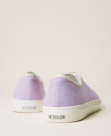 Baskets à lacets en tissu Violet « Pastel Lilac » Femme 221ACT150-03