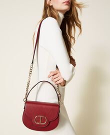 'Naira' crescent shoulder bag with logo Grape Woman 222TD8223-0S