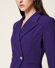 Double-breasted flannel blazer "Indigo" Purple Woman 222AP2760-05