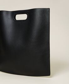 Faltbare Handtasche mit Logo Schwarz Frau 221AO8031-03