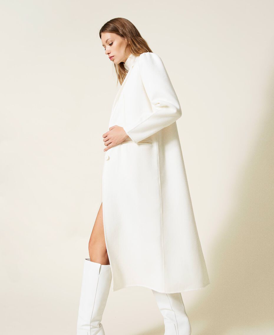 Doubled wool blend long coat White Snow Woman 222TP2051-02