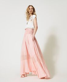 Crêpe de Chine and georgette skirt-dress Rose Cloud Woman 231AT2182-03