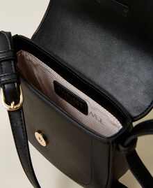 Shoulder bag with enamelled logo Black Woman 221TB7171-06