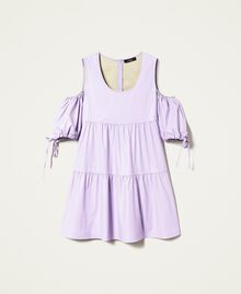 Robe en tissu enduit avec volants Violet « Pastel Lilac » Femme 221AT216C-0S