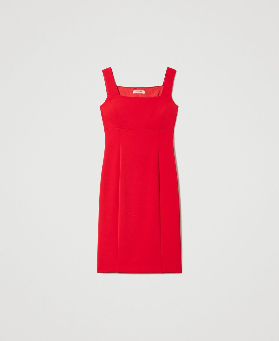 Crêpe cady fitted dress Poppy Red Woman 231TP2771-0S