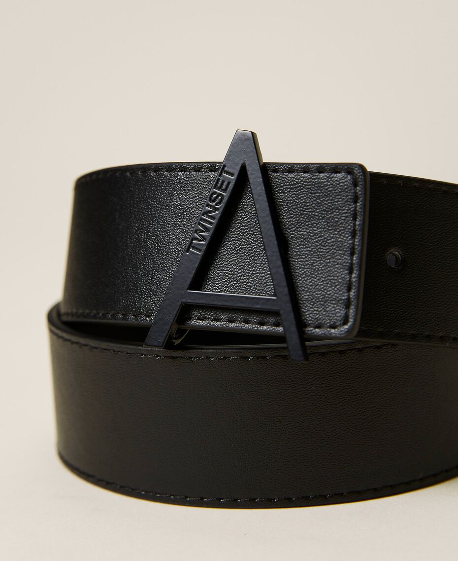 Belt with logo buckle Black Woman 222AA4046-02