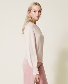 Maglia in misto lana con spilla Rosa "Pink Icing" Chiaro Donna 222AP3440-04