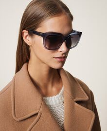 Square sunglasses Grey / Light blue Woman 999TZ4012-0S