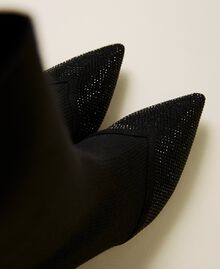 Sock boots with rhinestones Black Woman 222ACP244-05