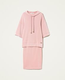 Sweat-shirt avec capuche et jupe en scuba Rose « Silver Pink » Femme 221LL2700-0S