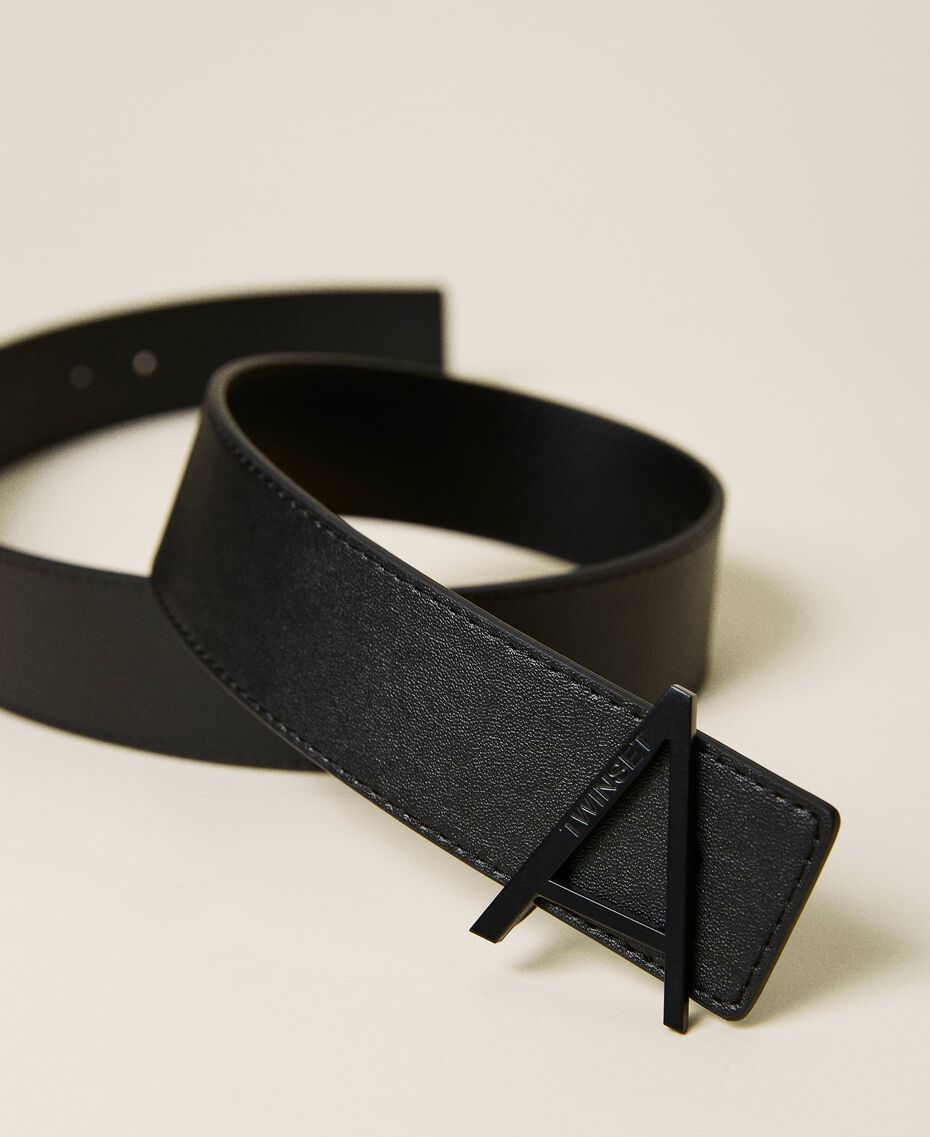 Belt with logo buckle Black Woman 222AA4046-03