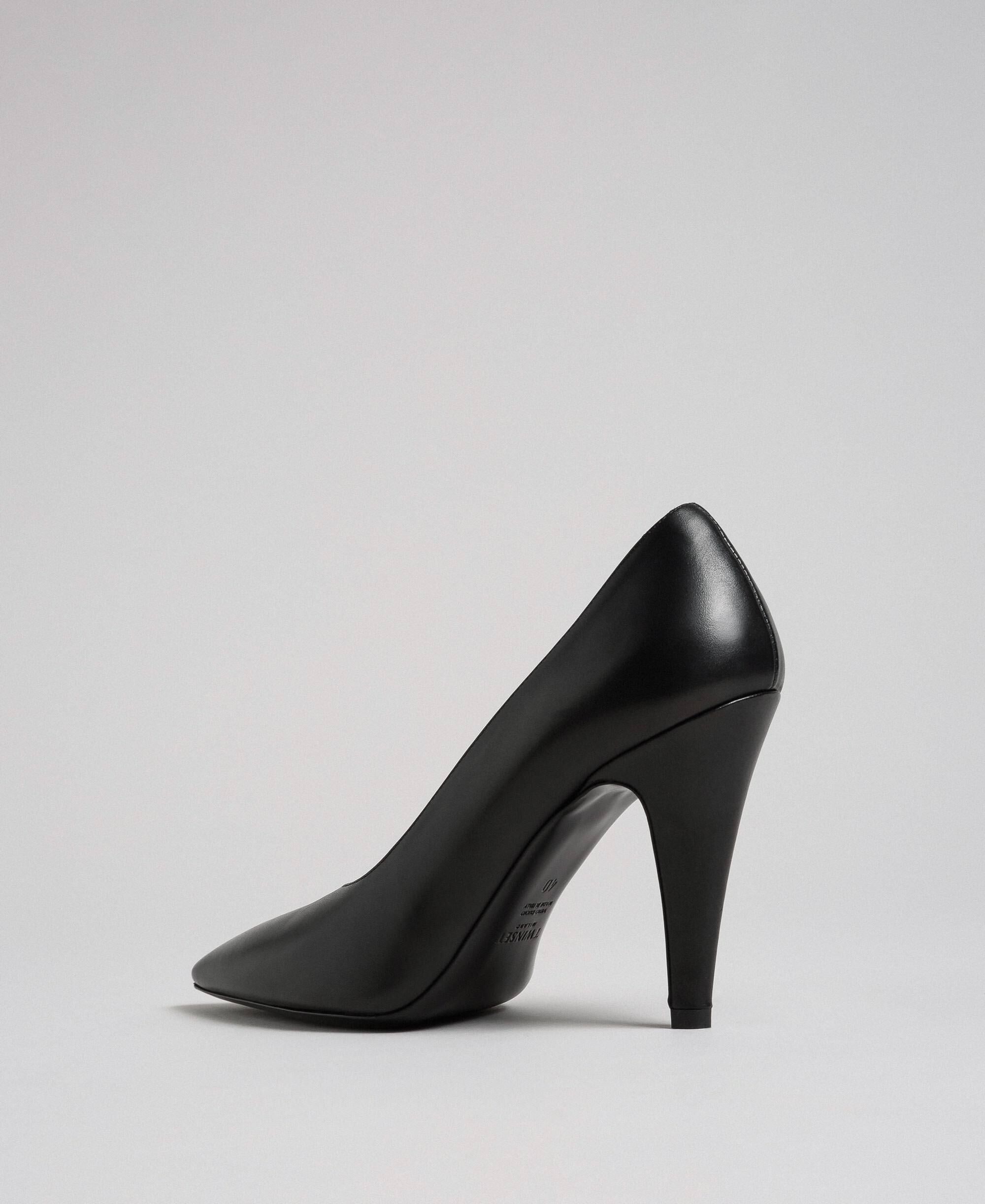Escarpins Cuir Twinset en coloris Noir Femme Chaussures Chaussures à talons Talons hauts et talons aiguilles 