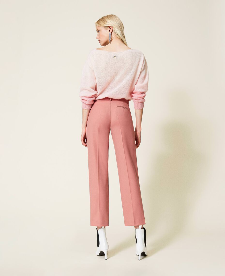 Pantalón de lana Mujer, Rosa | TWINSET
