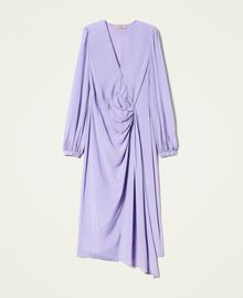 Silk blend wrap dress “Ballerina” Purple Woman 221TT2472-0S