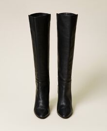 Leather high boots Black Woman 222TCP19A-05