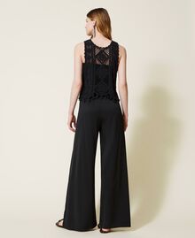 Pantalon ample en twill Noir Femme 221TT2152-04