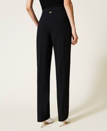 Pantalon taille haute avec poches Noir Femme 221TP2401-03