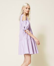 Robe en tissu enduit avec volants Violet « Pastel Lilac » Femme 221AT216C-03