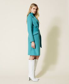 Doubled wool blend cloth coat Black Woman 222TP2056-02