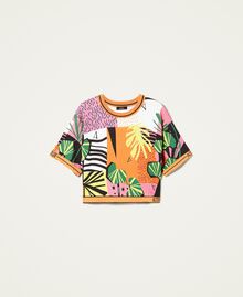 Printed boxy jumper "Summer Dream” Pattern Woman 221AT3280-0S