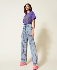 Loose fit jeans with logo print Magnitude Print Woman 222AP247A-03