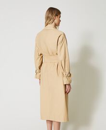 Trench coat with maxi belt “Pale Hemp” Beige Woman 231TP2200-04