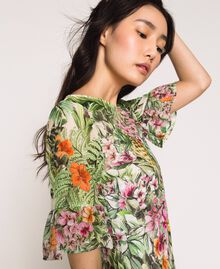 Robe avec imprimé floral Imprimé Jungle Fleurs Neige Femme 201TT2482-04