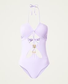 Maillot de bain une pièce avec décorations croisées Violet « Pastel Lilac » Femme 221LMMVZZ-0S