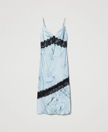 Satin slip dress with lace Woman 231AT2281-0S