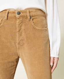 Straight corduroy trousers “Golden Rock” Beige Woman 212TT2323-05