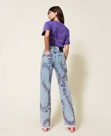 Loose fit jeans with logo print Magnitude Print Woman 222AP247A-04