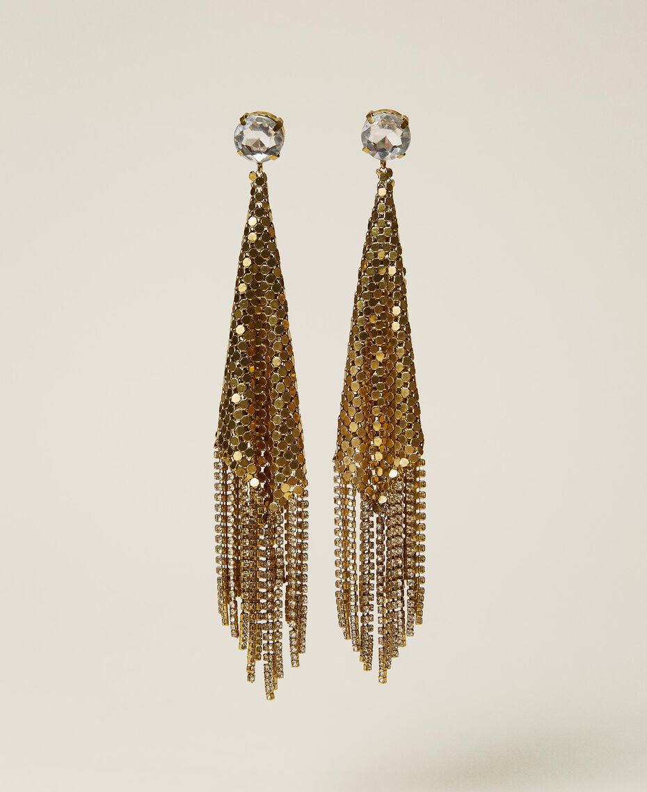 Pendant earrings with fringes “Aged Coppery Brass” Gold Woman 212TO5065-01