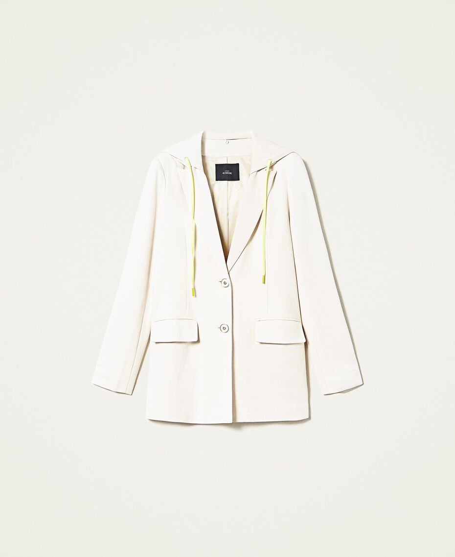 Blazer with removable hood Pale Cream Woman 221AT2531-0S